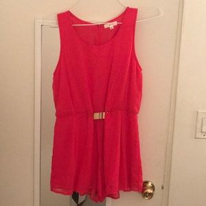 Hot pink romper NWOT